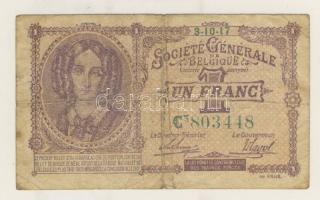 Belgium/német megszállás 1917. 1Fr T:III R!