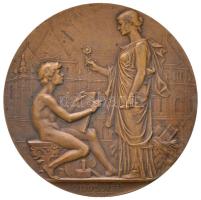 Franciaország ~1920-1930. "Roubaix-i Nemzeti Iparművészeti Iskola (École Nationale des Arts Industriels de Roubaix)" gravírozott Br emlékérem peremen "BRONZE" beütéssel. Szign.: Jules-Clément Chaplain (154,18g/69mm) T:2 / France ~1920-1930. "National School of Industrial Arts in Roubaix (École Nationale des Arts Industriels de Roubaix)" engraved Br commemorative medal on the edge with "BRONZE" mark. " FERDd DUTERT - ARCHITECTE / ECOLE NATIONALE DES ARTS INDUSTRIELS DE ROUBAIX - EXEMPLAIRE DE COLLECTION". Sign.: Jules-Clément Chaplain (154,18g/69mm) C:XF