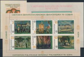 1974-1978 2 kisív és 5 blokk 2 stecklapon 1974-1978 2 minisheet, 5 blocks