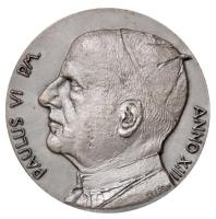 Vatikán ~1975. "VI. Pál pápa" jelzett Ag emlékérem. Szign.: Greco (47,53g/0.800/44mm) T:1- Vatican ~1975. "Pope Paul VI" marked Ag medal. Sign.: Greco (47,53g/0.800/44mm) C:AU