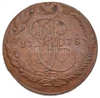 Orosz Birodalom 1778EM 5k Cu "II. Katalin" T:2- Russian Empire 1778EM 5 Kopeks Cu "Catherine II" C:VF