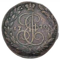 Orosz Birodalom 1770EM 5k Cu "II. Katalin" T:2- ph. Russian Empire 1770EM 5 Kopeks Cu "Catherine II" C:VF edge error