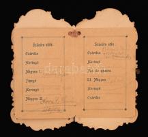 1899 A M. Mérnök- és Építész-Egylet családi estélyének díszes litho táncrendje