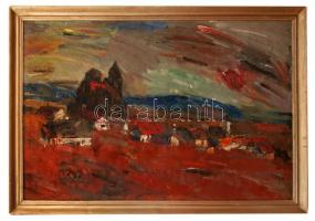 Nagy Előd (1942-): Zsámbék. Olaj, vászon, jelzett, 120×80 cm