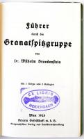 Brandenstein, Wilhelm: Führer durch die Granatspitzgruppe. Wien, 1926, Artaria. Átnézeti képpel, tér...