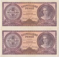 1946. 1.000.000.000P (4x) párban sorszámkövetők T:I,I-