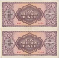 1946. 1.000.000.000P (4x) párban sorszámkövetők T:I,I-