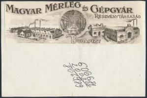 Magyar Mérleg és Gépgyár Részvénytársaság, Csillag Gyula Szivattyu- és Gépgyára, reklámnyomtatvány, ...