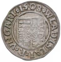 1508K-H Denár Ag "II. Ulászló" (0,54g) T:2 
Huszár: 811.,Unger I.: 646.b