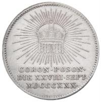 Habsburg Birodalom 1830. "V. Ferdinánd pozsonyi koronázása" Ag zseton. "FRANC I ET PE...