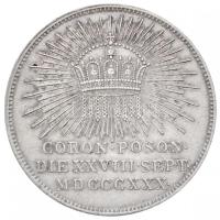 Habsburg Birodalom 1830. "V. Ferdinánd pozsonyi koronázása" Ag zseton. "FRANC I ET PE...