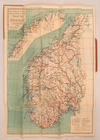 Tourist Map of Norway, The Bergenske Steamship Company, Norvégia Turistatérkép. 50x70 cm.