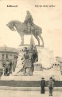 Kolozsvár, Cuj; Mátyás király szobor / statue (EK)