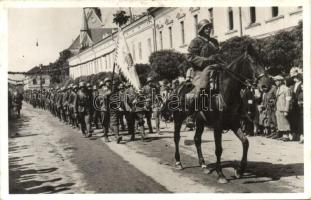 1940 Máramarossziget, Sighetu Marmatiei; bevonulás / entry of the Hungarian troops 'vissza' So. Stpl