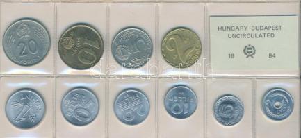 1984. 2f-20Ft 10db klf, érmés forgalmi sor fóliatokban T:1