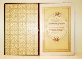 1930 2 db nagyméretű díszes oklevél könyomó mesternek, az egyiken Budapest Székesfőv. házinyomdája t...