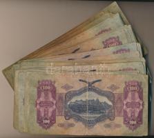 1930. 100P (100x) T:III-IV szakadt és papírhiányos darabok is