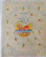 Dél-európai országokból importált narancsok színes, feliratos, egyedi csomagoló papírjainak gyűjtemé...