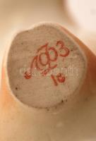 Lomonosov porcelán mosómedve, kézzel festett, hibátlan, jelzett, m: 8 cm