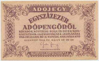 1946. 10db-os vegyes adópengő bankjegy tétel, benne ragasztottak is T:III,III-