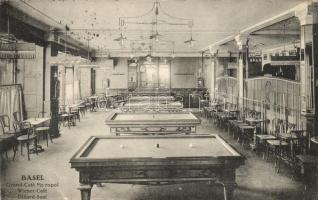 Basel, Grand Cafe Metropol, Wiener Cafe, Billiard Saal / cafe interior, billiard hall (EB)