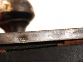 Ezüst (Ag.) tapper, jelzett, zománc díszítéssel, bruttó:36 g, 6,5×4,5 cm