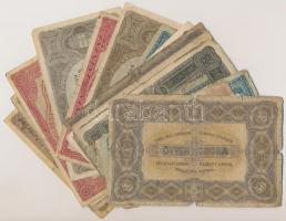 20db-os vegyes korona bankjegy tétel, közte ragasztott is T:III,III-,IV