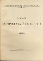 GOHL Ödön: Budapest újabb emlékérmei (MNT kiadás, Bp.1905), kötve, 94pag., I-IV.tábla