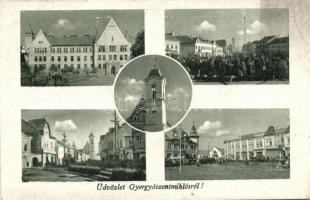 6 db RÉGI fekete-fehér és színes városképes képeslap, Erdélyi városok, vegyes minőség / 6 old black ...