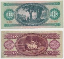 1949. 100Ft + 1969. 10Ft szép papír T:III,II-