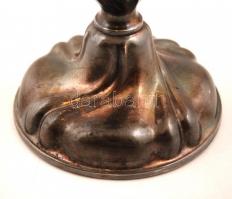Ezüst (Ag.) gyertyatartó, replika, súlyozott, jelzett, m: 17 cm, bruttó 360 g
