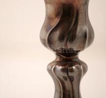 Ezüst (Ag.) gyertyatartó, replika, súlyozott, jelzett, m: 17 cm, bruttó 360 g