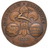 1933. Gödöllő Jamboree - Hutter és Lever R.T. Budapest Br jelvény (40mm) T:2