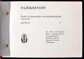 cca 1960-80 Mintával teli tájékoztató papíráruról, PIÉRT, 2 mappa, 15x21cm