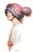 Conceit / Lady in hat, The Carlton Publishing Series No. 675/5., s: Robinson (EK)