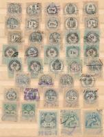 1873-1891 39 db klf okirati illetékbélyeg berakólapon