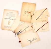 1947-1948 8 db különféle meghívó (jogász, közgazdász, stb.), különböző méretben