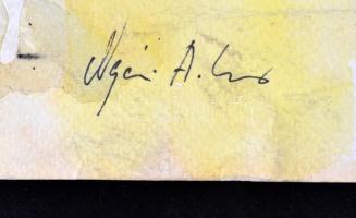 Olvashatatlan jelzéssel: Árnyék, vegyes technika, papír, 40x30cm