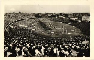 Budapest XIV. Népstadion, Ünnepélyes megnyitó; kiadja a Képzőművészeti Alap Kiadóvállalat, So. Stpl.