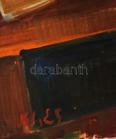 Jeges jelzéssel: Vurstli. Olaj, falemez,  61×87 cm