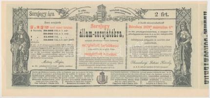 Ausztria / Bécs 1878. "Sorsjegy állam-sorsjátékra a közös hadsereg mozgósított tartalékosai s a...