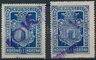 1923 Kiskunfélegyháza 10K, 15K városi illetékbélyeg (24.000)