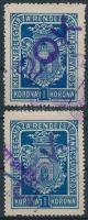 1923 Kiskunfélegyháza 20K, 25K városi illetékbélyeg (30.000)