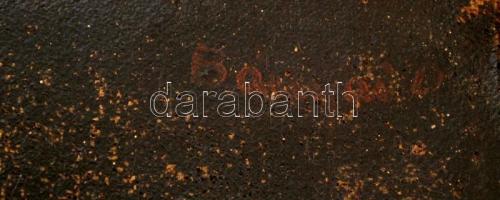 Bányai jelzéssel: Asztali csendélet. Olaj, vászon, erősen sérült, 55×68 cm