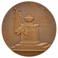 Franciaország 1899. "Emile Loubet" peremén jelzett Br emlékérem. Szign.: Jules-Clément Cha...