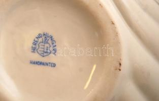 Herendi pillangós kagylós ékszerdoboz, porcelán, kézzel festett, jelzett, hibátlan, 4x12cm