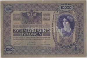 1918. 10.000K piros "MAGYARORSZÁG" felülbélyegzéssel T:III