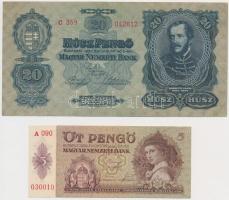 1930. 20P + 1939. 5P T:III szép papír