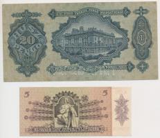 1930. 20P + 1939. 5P T:III szép papír