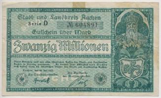 Németország / Weimari Köztársaság 1922-1923. 6db klf szükségpénz, közte Aachen, Crivitz, Fürth T:III...